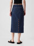 Фото #2 товара GapHeritage Button-Back Denim Midi Pencil Skirt