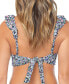 ფოტო #2 პროდუქტის Juniors' Cannes Ditsy-Print Ruffled Bikini Top