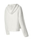 ფოტო #2 პროდუქტის Women's Cream New York Knicks Fluffy Long Sleeve Hoodie T-shirt and Shorts Sleep Set