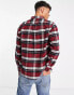 Фото #2 товара GANT check flannel regular fit shirt in dark red