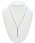 ფოტო #3 პროდუქტის Diamond Lariat Necklace (1/8 ct. t.w.) in Sterling Silver , 20" + 3" extender