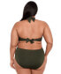 Фото #2 товара Plus Size Twist-Front Cut-Out One-Piece Swimsuit