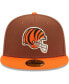 Фото #2 товара Men's Brown, Orange Cincinnati Bengals Harvest 50th Anniversary 59FIFTY Fitted Hat
