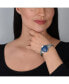 Фото #2 товара Sterling Silver Blue Denim Lapis Gemstone Arrowhead Cuff Bracelet Size S - L