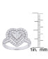 ფოტო #3 პროდუქტის Cubic Zirconia Heart Halo Ring in Fine Rose Gold Plate or Fine Silver Plate