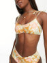 Rip Curl Always Summer bralette bikini top in retro flower print