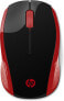 Фото #13 товара HP Wireless Mouse 200 (Empress Red) - Ambidextrous - Optical - RF Wireless - 1000 DPI - Black - Red