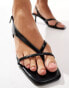 Фото #2 товара Stradivarius strappy kitten sandal in black