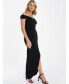 Фото #2 товара Women's Bardot High Slit Maxi Dress