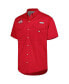 Men's Scarlet Ohio State Buckeyes Bonehead Button-Up Shirt