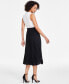 ფოტო #2 პროდუქტის Women's Colorblocked Belted Pleated Dress