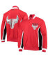 ფოტო #2 პროდუქტის Men's Chicago Bulls Red Hardwood Classics 75th Anniversary Authentic Warmup Full-Snap Jacket