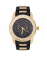 Фото #1 товара Часы Rocawear Analog Black/Gold Rubber Strap Watch