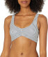 Фото #1 товара Roxy 280927 Womens Classics Full Bikini Top, Mood Indigo Colif Stripes212, L