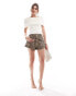 4th & Reckless fluffy rib knit bardot top in cream