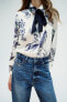 Printed shirt with tied detail