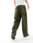 Alpha Aircraft loose fit cargo trouser in dark olive