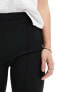 Mango straight leg pleat front trouser in black