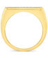 ფოტო #2 პროდუქტის Men's Diamond Diagonal Row Nugget Ring (1 ct. t.w.) in 10k Gold