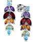 ფოტო #1 პროდუქტის Garnet Vine Drop Earrings (7 ct. t.w.) in Sterling Silver (Also Available In Peridot, Blue Topaz, Amethyst, and Multi Gemstone)