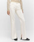 ფოტო #3 პროდუქტის Women's Slits Detail Medium-Rise Straight Jeans