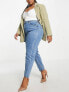 Фото #7 товара ASOS DESIGN Curve slim mom jeans in mid blue