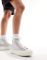 Фото #1 товара Converse Chuck Taylor All Star Lift Hi glitter trainers in silver