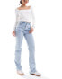 Stradivarius STR straight leg jean with stretch in light blue Синий, 42 - фото #2