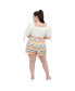 ფოტო #2 პროდუქტის Plus Size 1940s High Waist Shorts