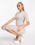 Nike Essential mini swoosh midi dress in taupe