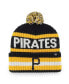 Фото #1 товара Men's Black Pittsburgh Pirates Bering Cuffed Knit Hat with Pom