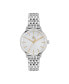 ფოტო #1 პროდუქტის Unisex Three Hand Code One Small Silver-Tone Stainless Steel Bracelet Watch 35mm