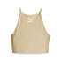 Фото #1 товара Топ PUMA T7 Shiny Crew Neck Crop Beige