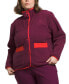 ფოტო #1 პროდუქტის Plus Size Cragmont Snap-Front Fleece Jacket