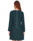 ფოტო #2 პროდუქტის Women's Plaid Long-Sleeve Bow-Cuff Dress