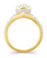 ფოტო #5 პროდუქტის Diamond Pear-Cut Halo Bridal Set (2. ct. t.w.) in 14K White, Yellow or Rose Gold