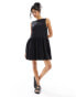 ASOS DESIGN sleeveless smock mini dress with low back in black Черный, 36 - фото #6