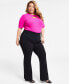 Plus Size High Rise Flared Pants, Created for Macy's