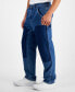 Men's Loose-Fit Carpenter Jeans, Created for Macy's Синий, M - фото #3