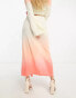 4th & Reckless rio wrap skirt co-ord in orange ombre Оранжевый, US 2 - фото #8