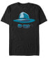 Фото #1 товара Universal Monsters Men's Invisible Man Hat and Glasses Big Face Short Sleeve T-Shirt