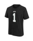 ფოტო #3 პროდუქტის Big Boys and Girls Ahmad Sauce Gardner Black New York Jets Player Name Number T-Shirt