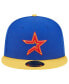 Фото #3 товара Men's Royal, Yellow Houston Astros Empire 59FIFTY Fitted Hat
