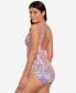 ფოტო #3 პროდუქტის Surplice Printed One-Piece Swimsuit