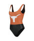 ფოტო #3 პროდუქტის Women's Texas Orange Texas Longhorns One-Piece Bathing Suit