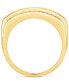 Фото #2 товара Men's Diamond Multirow Band (2 ct. t.w.) in 10k Gold