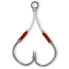 NOMURA Slow Pitch assist hook 2 units silver / red, 2/0 - фото #1