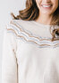 Фото #7 товара Women's Organic Cotton Long Sleeve Fair Isle Raglan Sweater