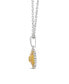 Фото #2 товара Sunny Yellow Diamond (3/8 ct. t.w.) & Vanilla Diamond Accent Starflower Pendant Necklace in Platinum & 14K Gold