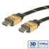 Фото #6 товара ROLINE GOLD HDMI High Speed Cable with Ethernet, HDMI M-M 15 m, 15 m, HDMI Type A (Standard), HDMI Type A (Standard), 1920 x 1080 pixels, Black, Gold